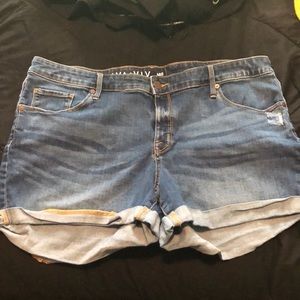 Plus size jean shorts
